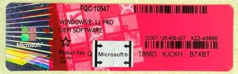 Лицензия ОС Microsoft Windows 11 Pro, 64 bit, Rus, OEM [FQC-10547]