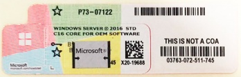 Лицензия Microsoft Windows Server 2016 Standard [P73-07122]