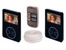 Видеодомофон на 2 квартиры: 2 монитора HDcom B-404 + вызывная панель JSB-V082